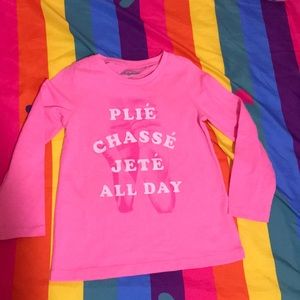 LIKE NEW BALLET THEMED LONG SLEEVE TOP